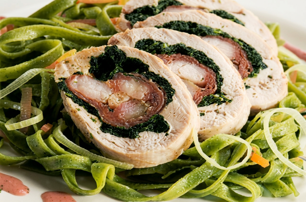 Huhn mit Garnelenfüllung