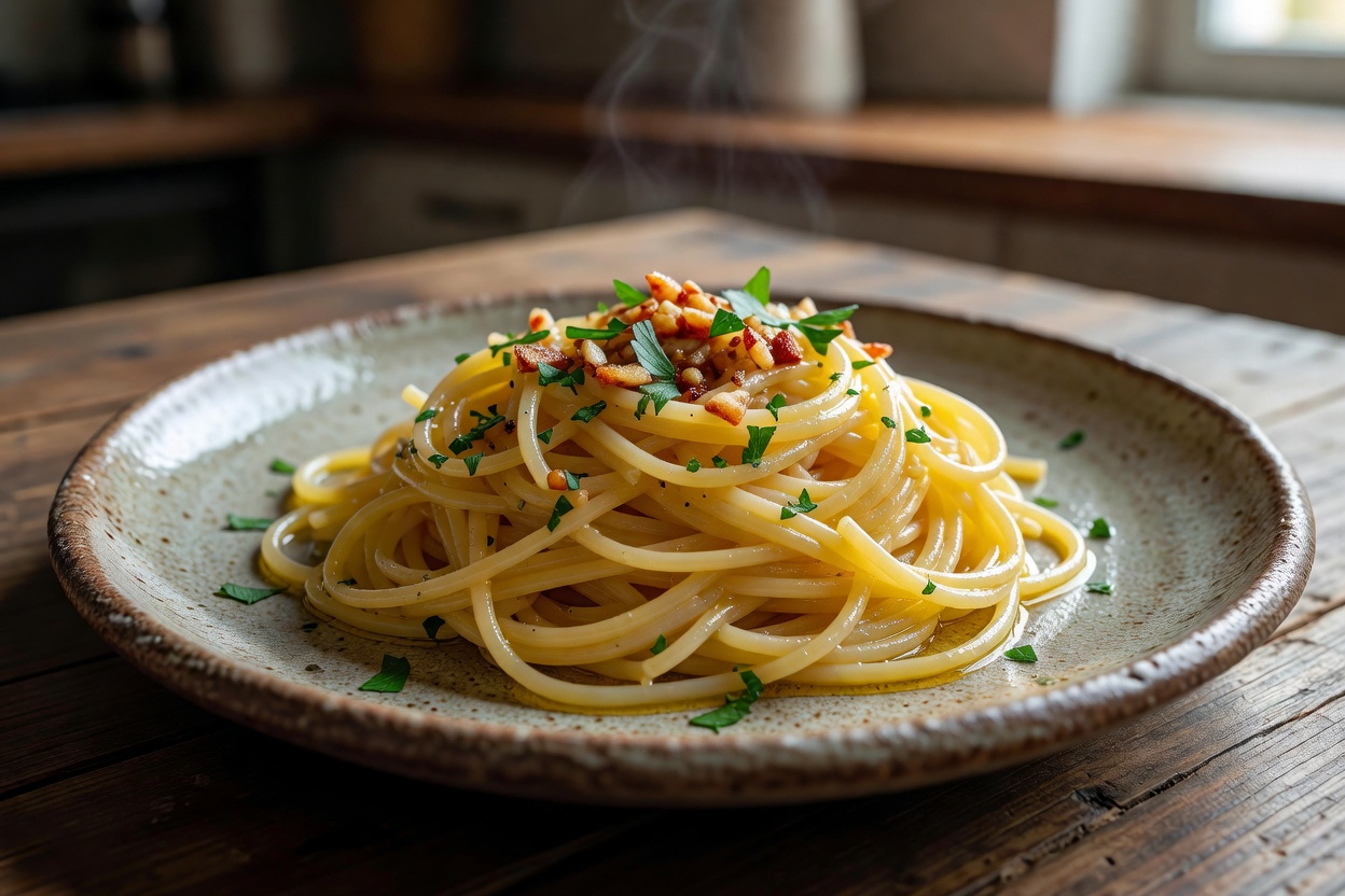 Pasta mit Knoblauch (Aglio e Olio)