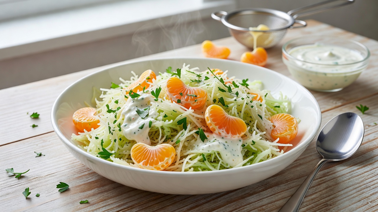 Kohlrabisalat mit Mandarinen