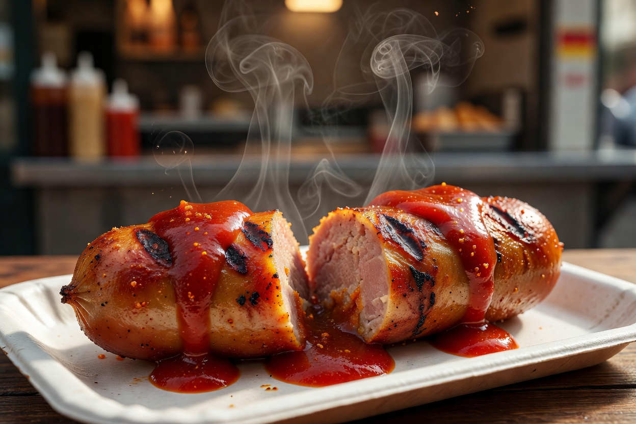 Klassische Currywurst